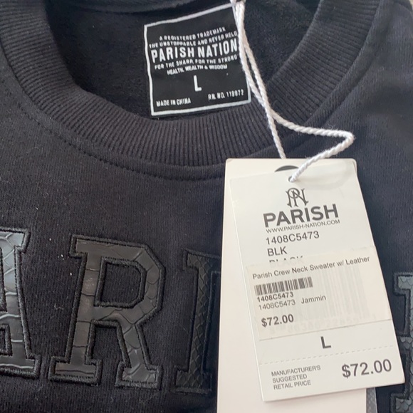 Men’s Parish Nation Pullover Sweatshirt Size L - Picture 10 of 10